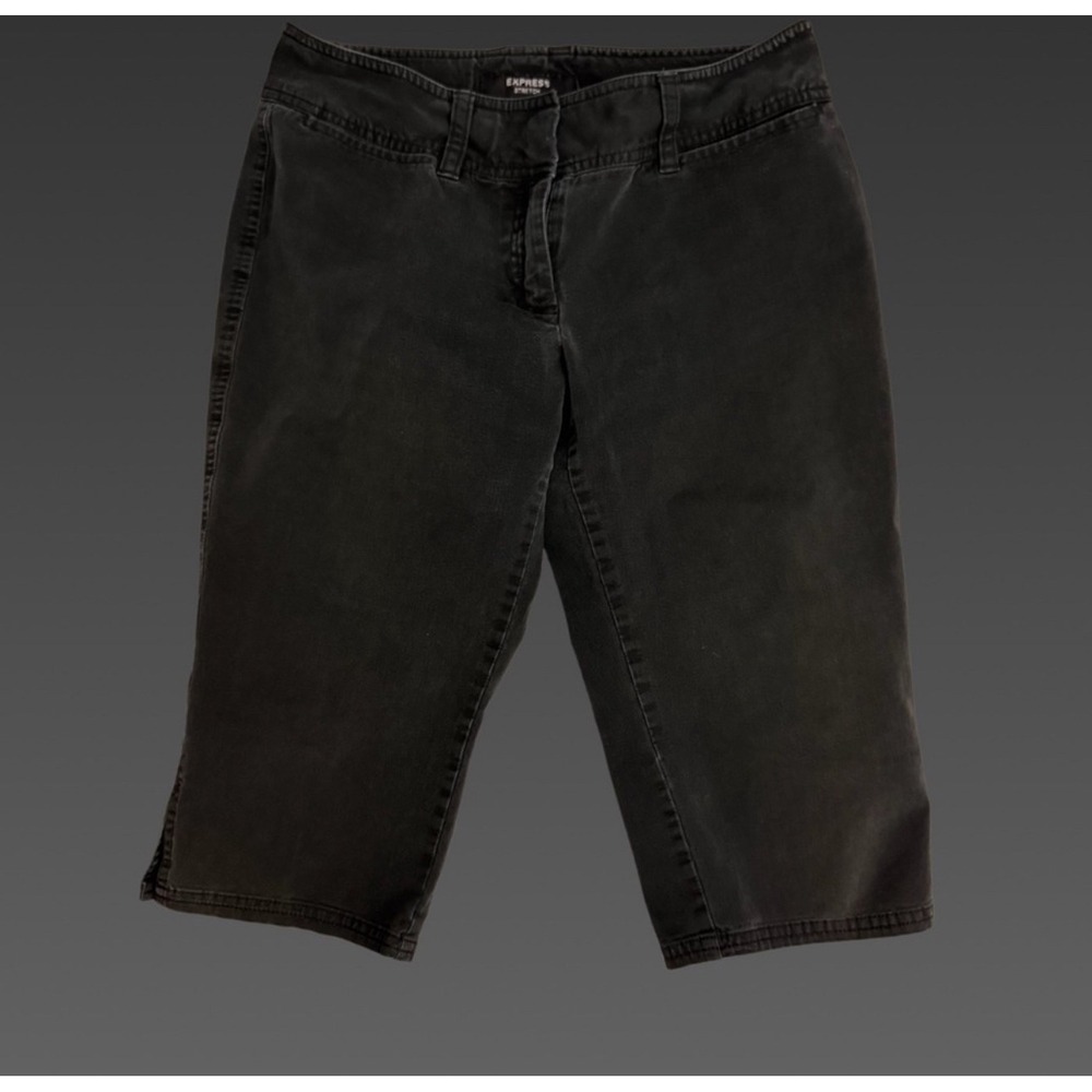 Express Black Stretch Denim Bermuda Shorts Women's‎ 3/4